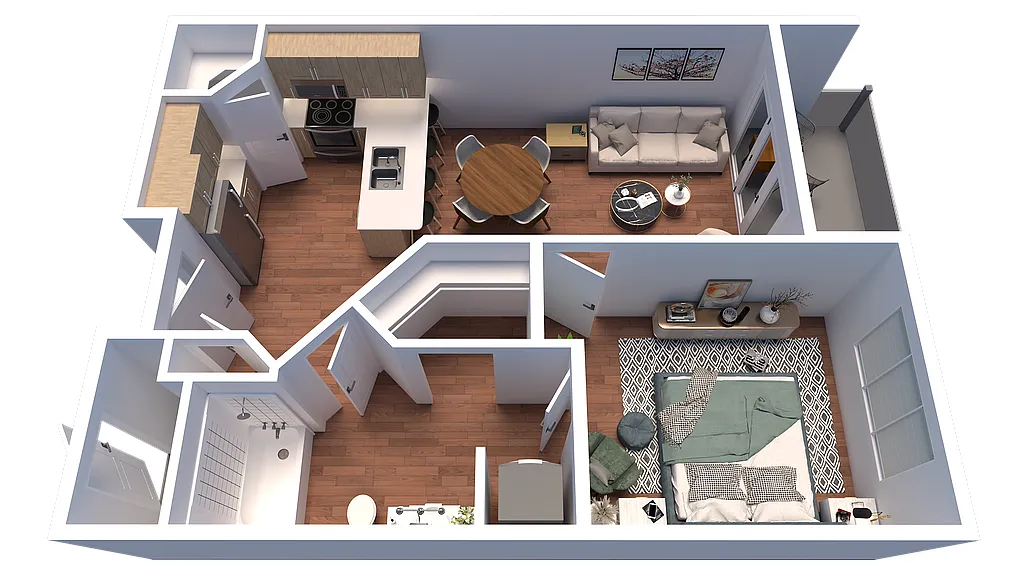 Floor plan Brixham 1x1