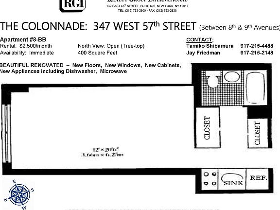 2nd image of 347 W 57th St #8