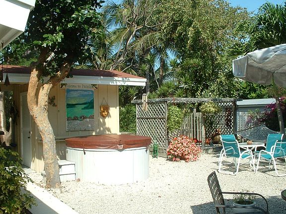 Back yard & Hot Tub