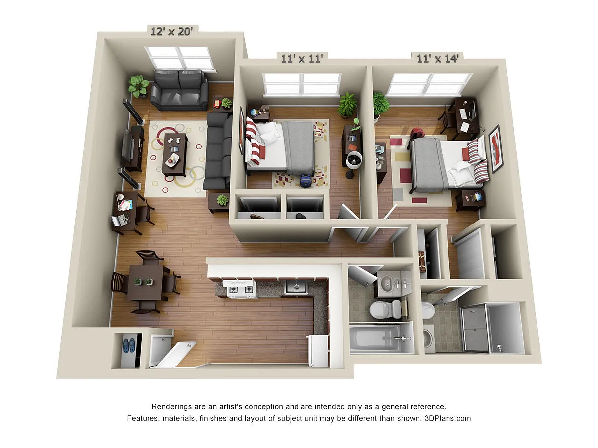 Floor plan 2 Bedroom