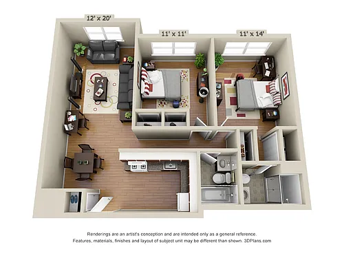Floor plan 2 Bedroom