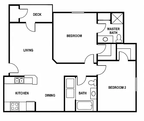 Floor plan 2X2 - 948