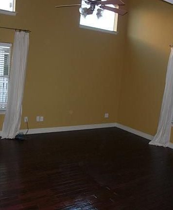 2 story living room with clerestory windows