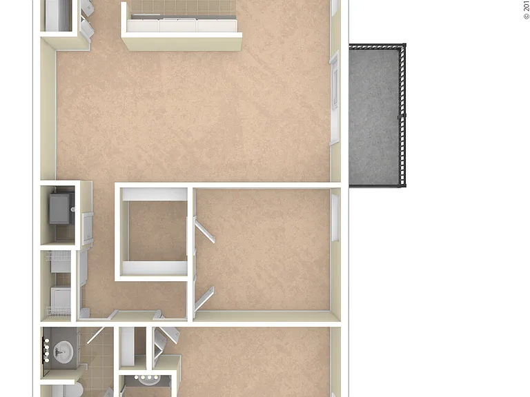 2.1: Beds - 2: Baths - 1: SqFt Range - 933 to 933