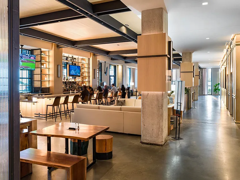 Warm, stylish dining at Drawbar just moments from Modera Westside Trail_an inviting spot to unwind and enjoy Atlanta's vibrant local scene.