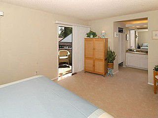 Large master suite, private deck, walk-in closet