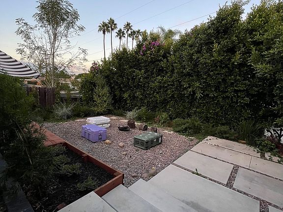 View from front door of the house towards front yard