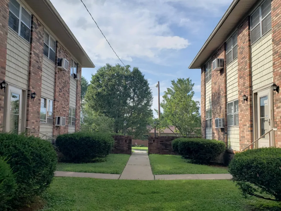 Front entrance courtyard between buildings