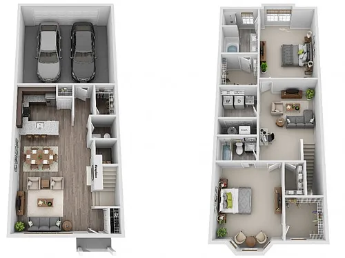 Floor plan Evanston 2-Bed