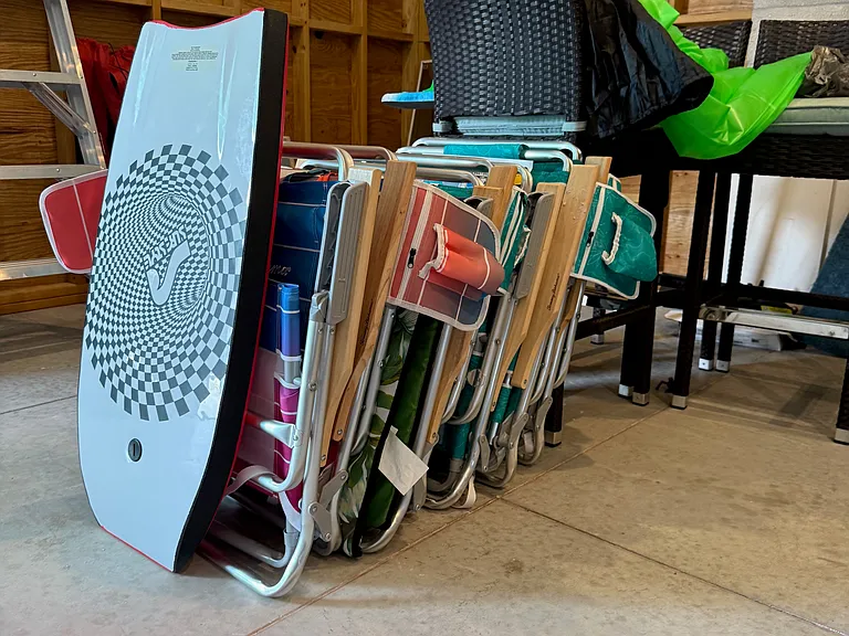 Beach Chairs, Boogie Board