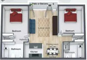 Floor plan 2x2E