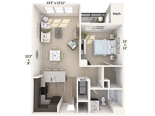 Floor plan A12-772sq-tub-Black