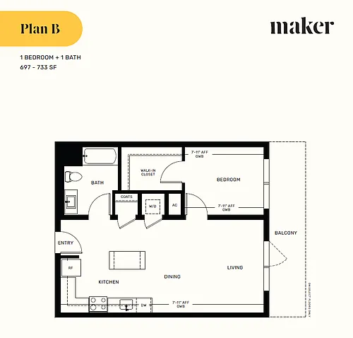 Floor plan One Bedroom