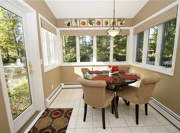Eat in kitchen with door to backyard.
