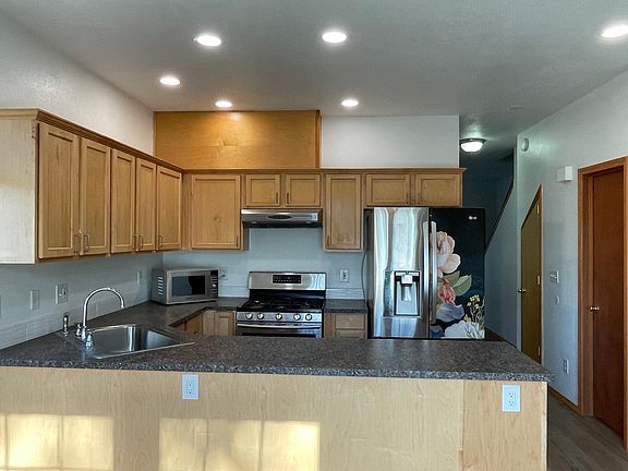 Kitchen and island