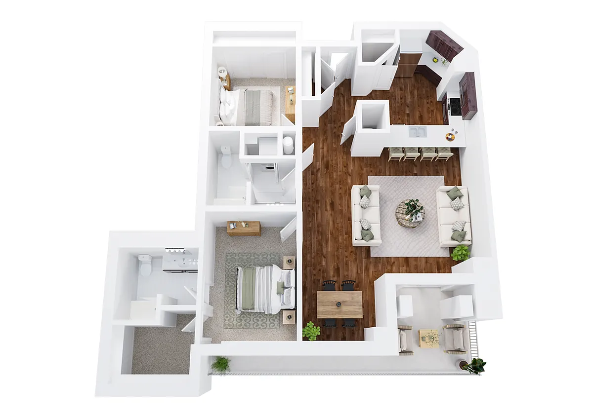 Floor plan 2x2 Balcony