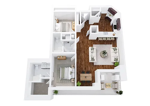 Floor plan 2x2 Balcony