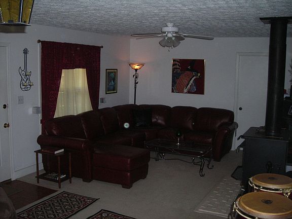 Living Area with wood stove