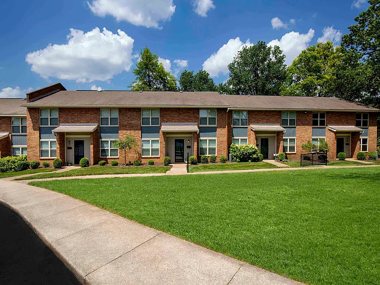 Building exterior with greenspace
