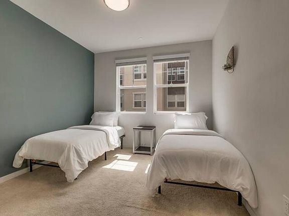 Room for 2! Bunk up in this room with two twin size beds.