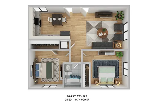 Floor plan Two Bedroom