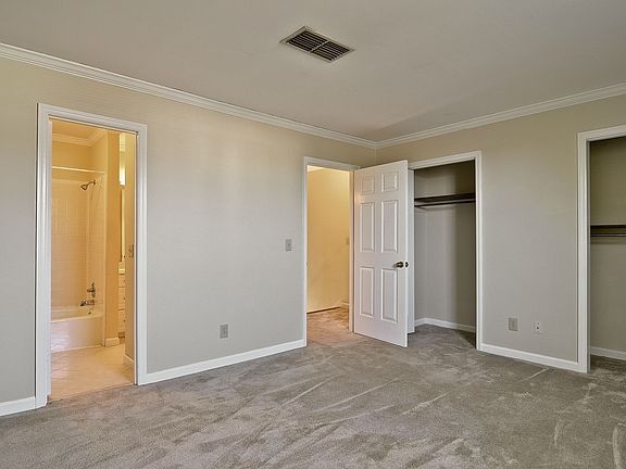 Lg. master w/ double closets & crown molding