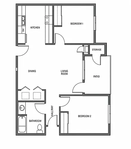 Floor plan Two Bedroom