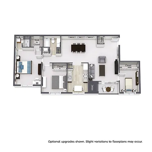Floor plan 3 Bedroom 2 Bath