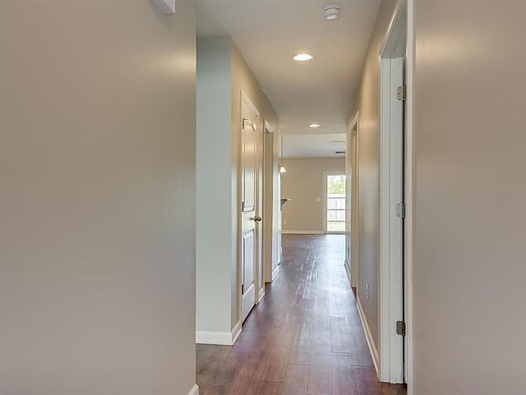 Hallway toward patio doors