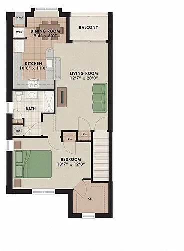 Floor plan Portland (second floor)