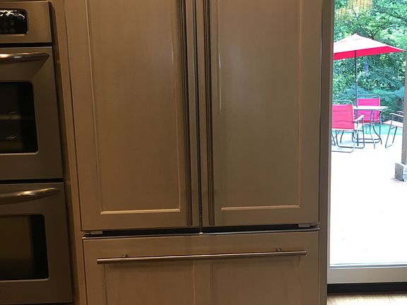 Custom refrigerator cabinet