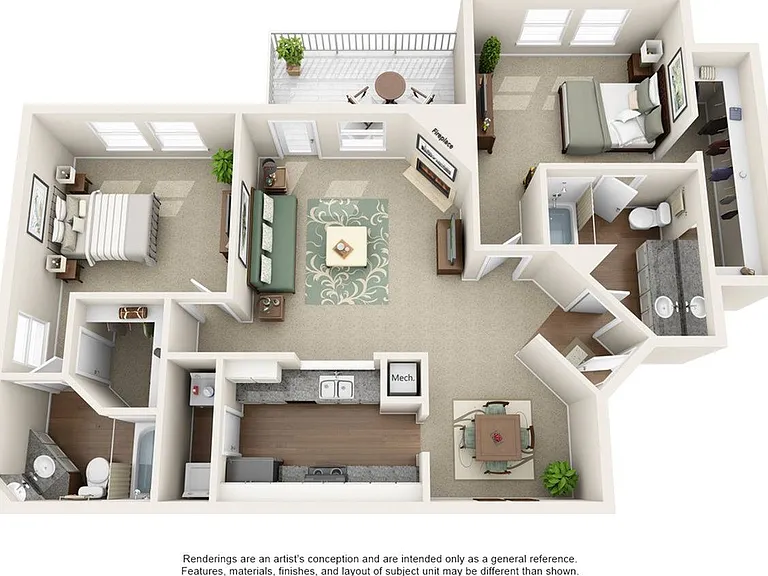 2 Bedroom | 2 Bath | 1244 SF 2 Bedroom | 2 Bath | 1244 SF