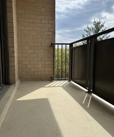 Spacious balcony comfortable for seating