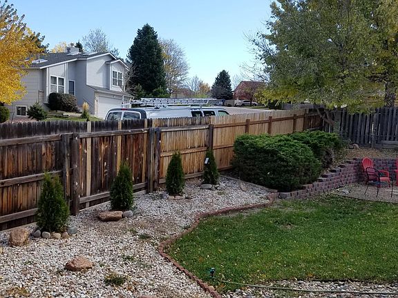 Side yard off covered porch.