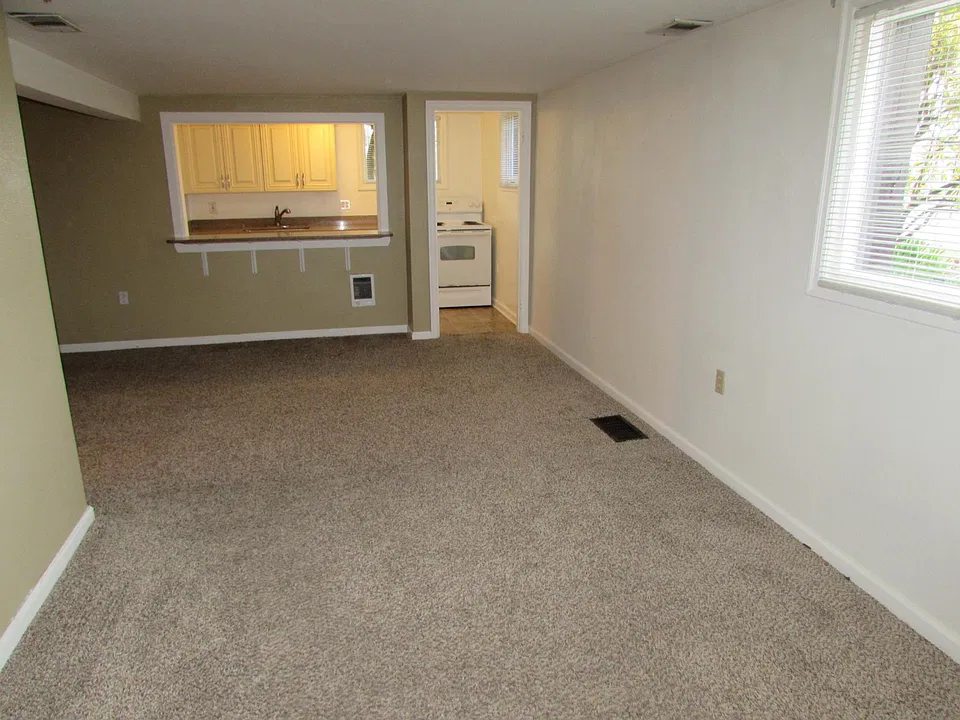 Living room looking towards kitchen