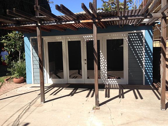 Back yard converted garage