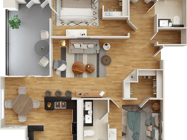 2x2B - 2 Bedroom 2 Bath 2x2B - 2 Bedroom 2 Bath