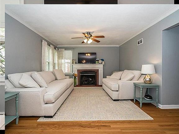 Cozy gas fireplace