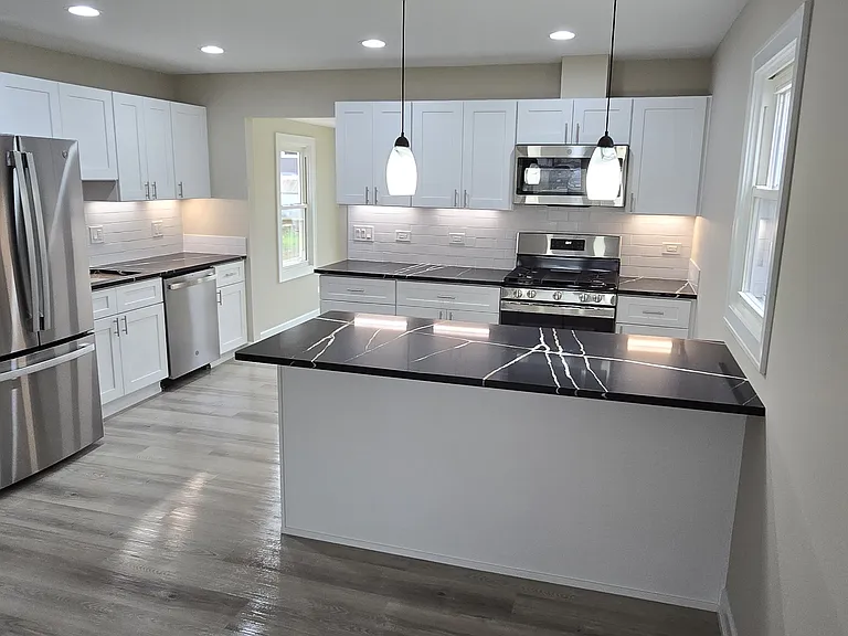 Kitchen with island