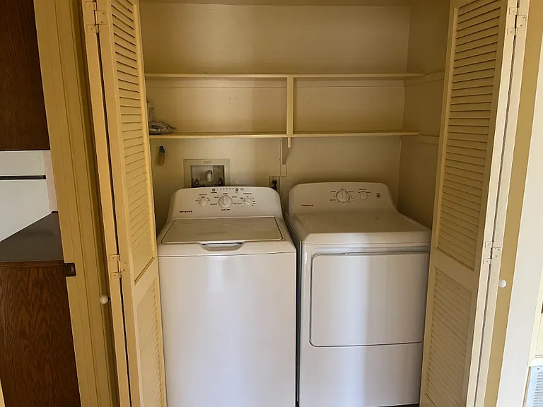Washer and dryer in separate closet