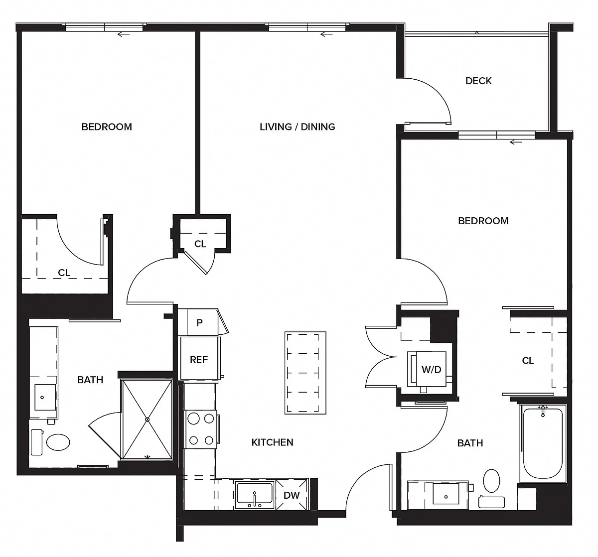 Floor plan 2 X 2 B2