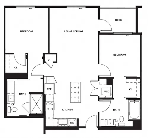 Floor plan 2 X 2 B2
