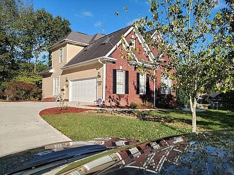 Drive way to two car garage