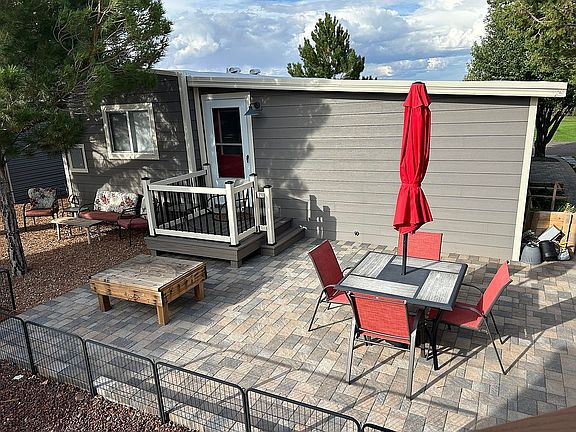 Back yard with pavers