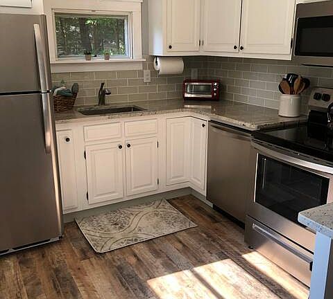 Kitchen with granite counters