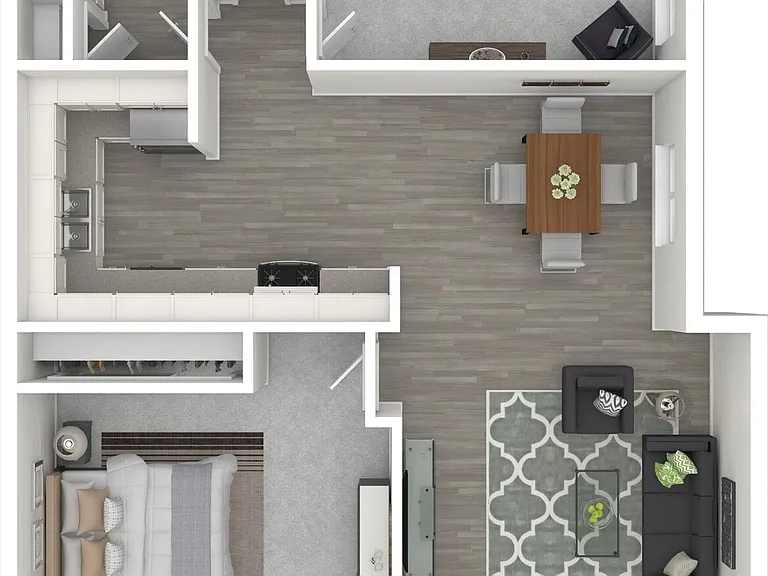 2 BD / 1 BA 749 SF