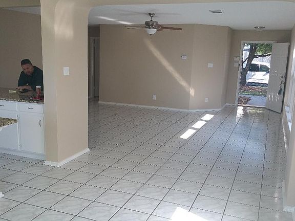Facing front door