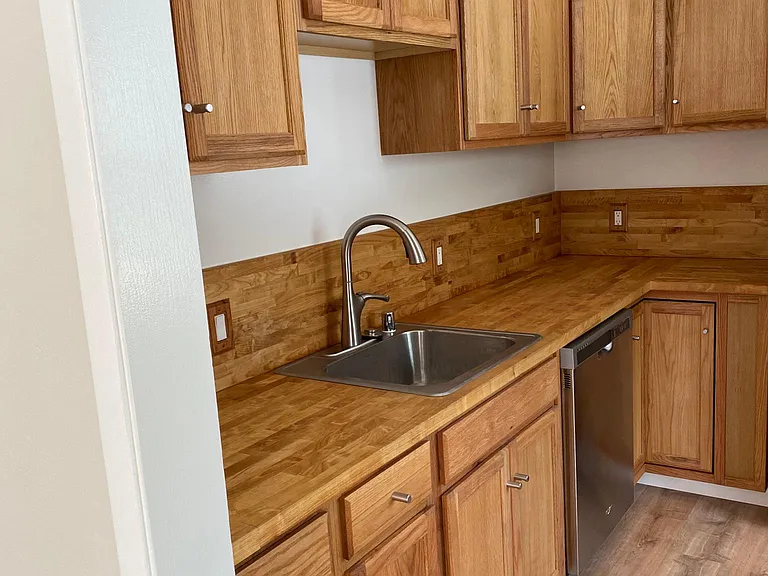 Kitchen from dining room.