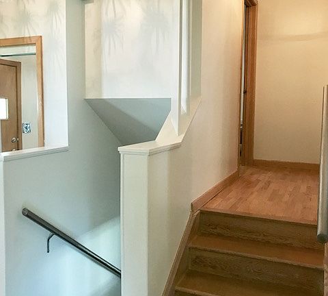 Stairs up to bedrooms