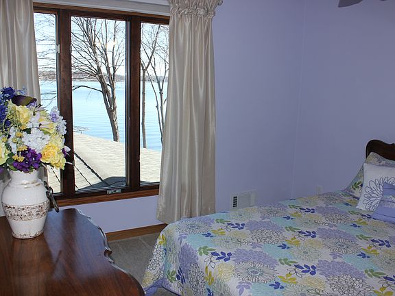 Bedroom overlooking lake